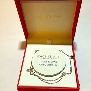 Rachel Zoe Hamsa Hand Double Chain Adjustable Bracelet New